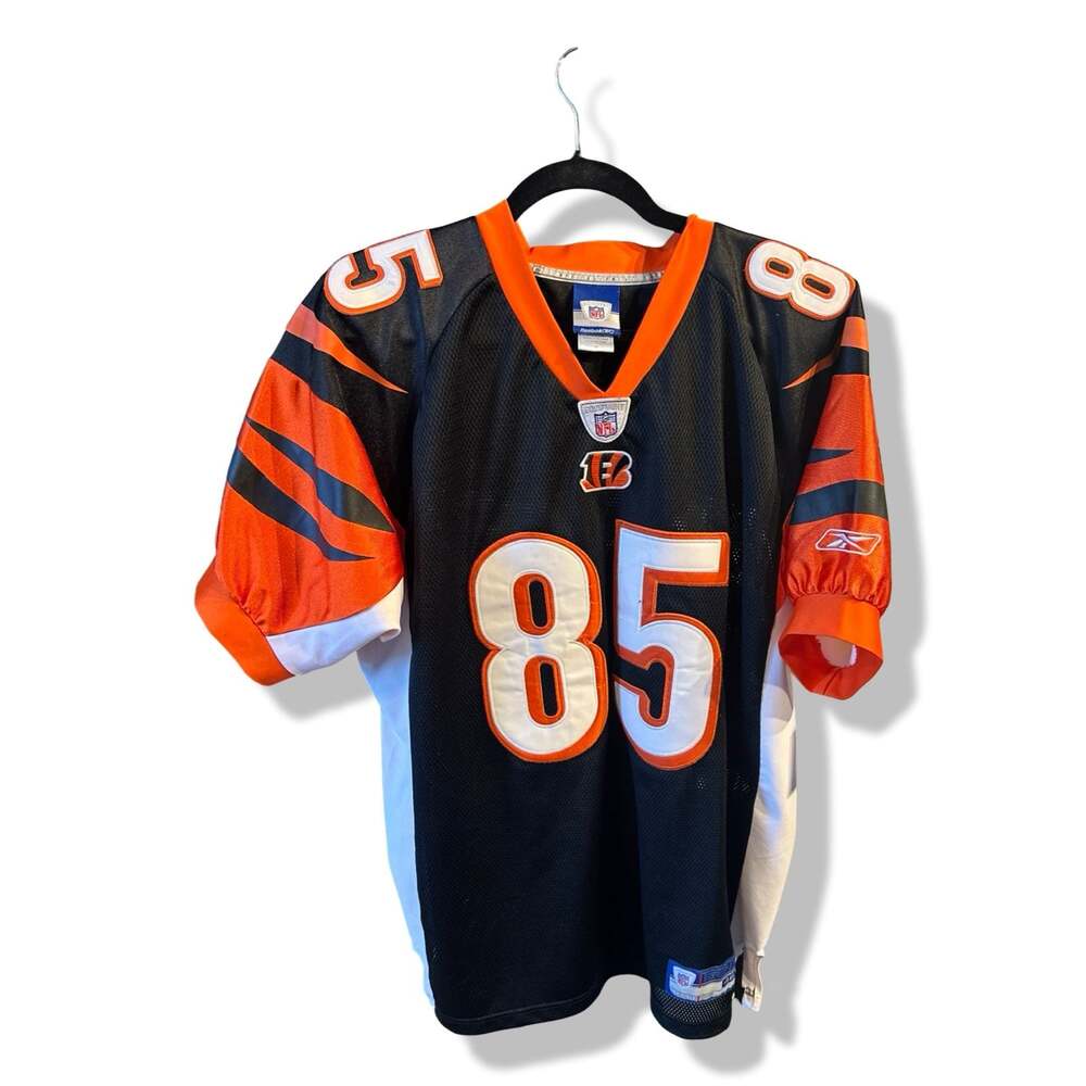Reebok NFL Equipment Cincinnati Bengals Chad Johnson #85 Black Jersey Size 48